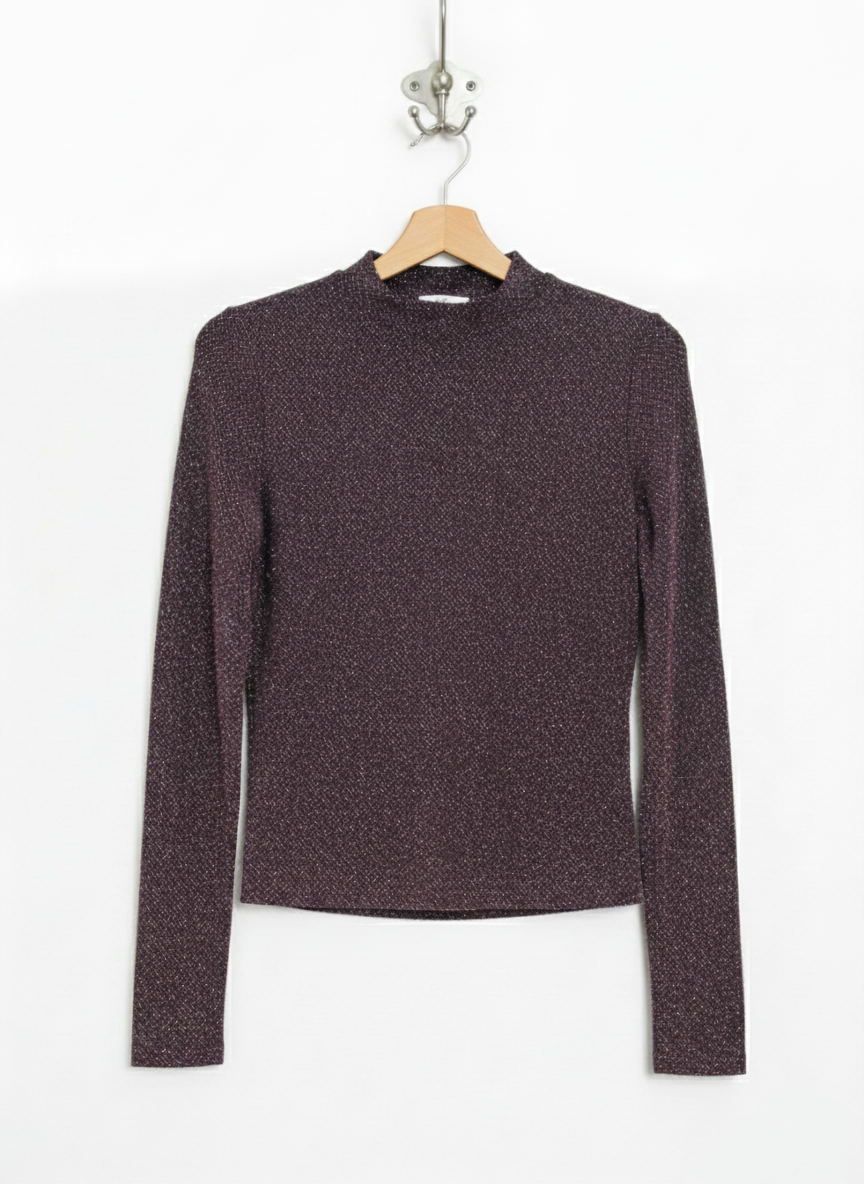 Forever High Neck Multicolour Shimmer Top W-14 / L-19