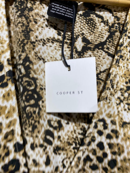 COOPER ST |M| BUST 17| B6| SNAKESKIN PRINT FAUX WRAP MAXI DRESS WITH BELT