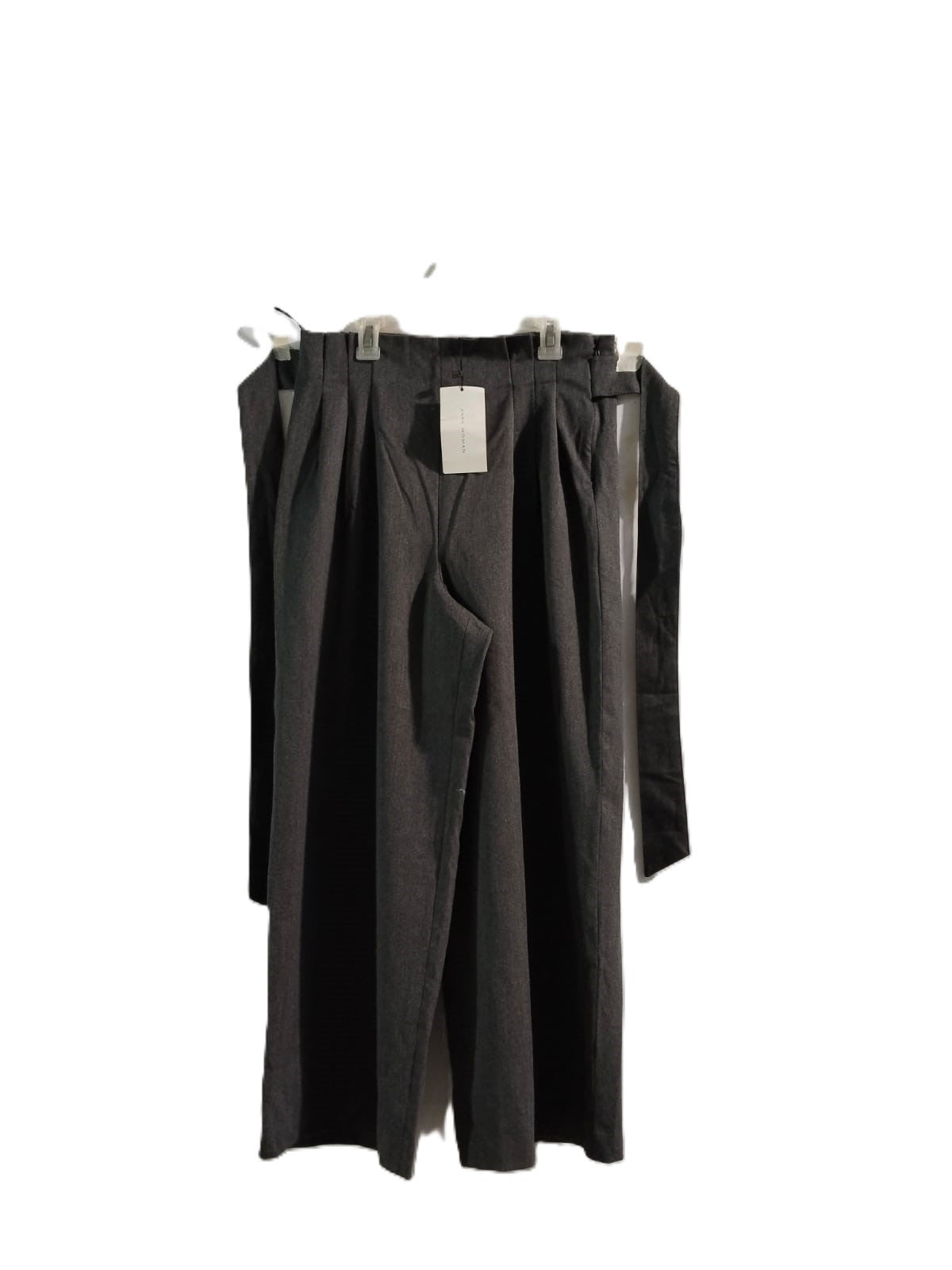 ZARA|M|WAIST 30|DARK GREY WIDE LEG PLEATED TROUSERS