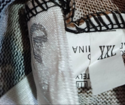 ANINA Skirt | Elegant Brown Snakeskin Print Midi Skirt for Women W-30 / L-35