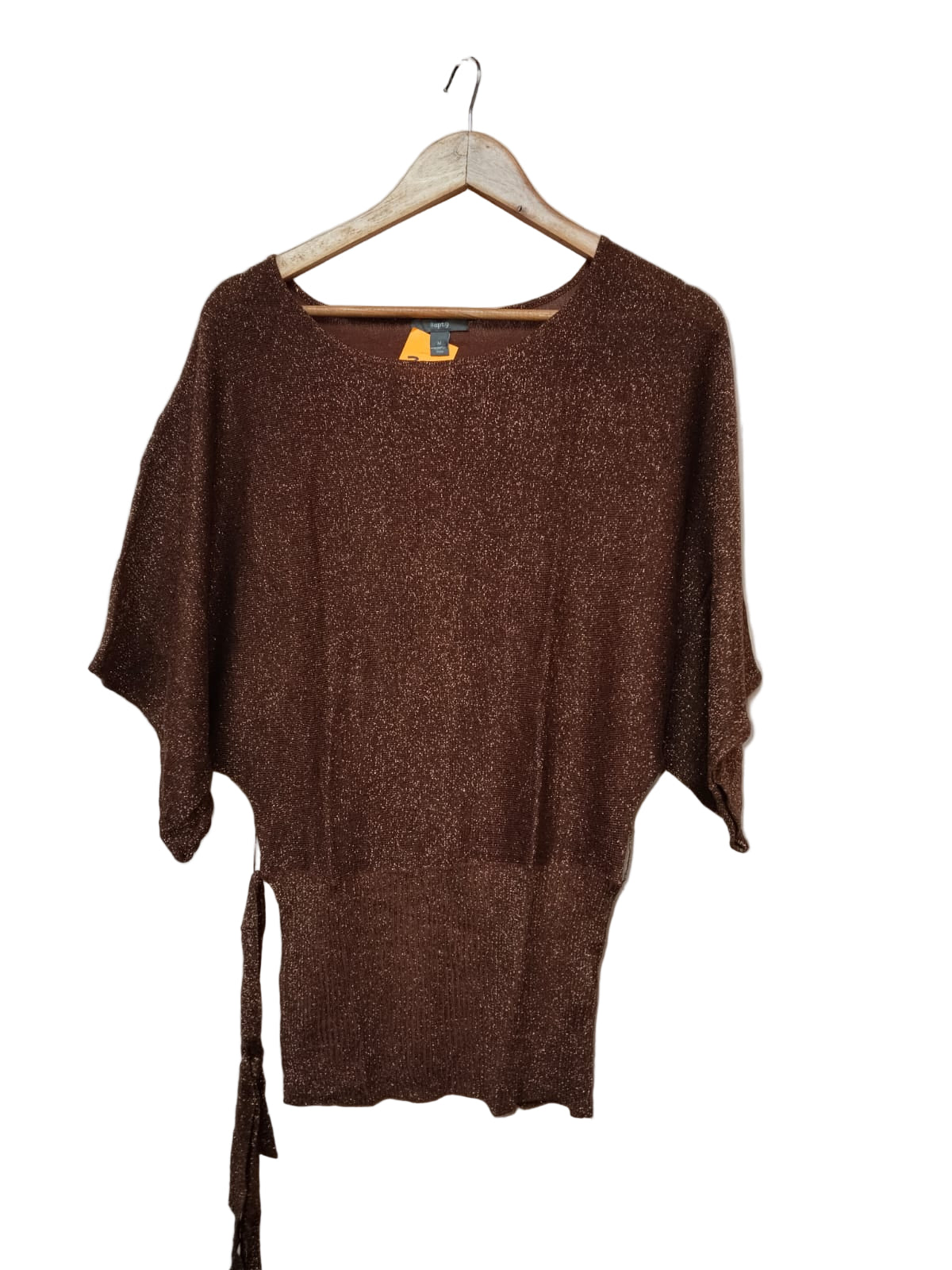 Glam Look: APT 9 Dolman Sleeve Sparkle/Shimmer Top L-28