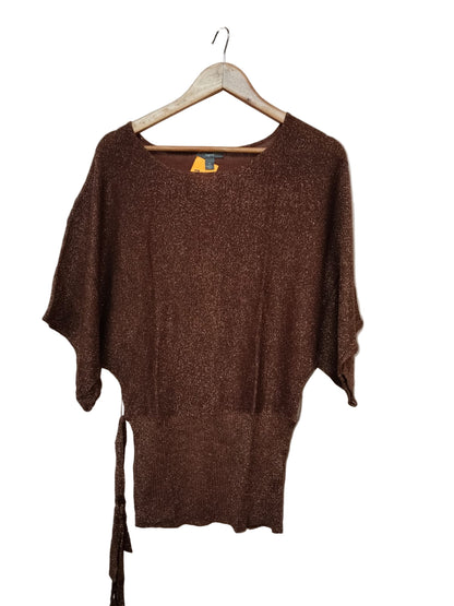 Glam Look: APT 9 Dolman Sleeve Sparkle/Shimmer Top L-28