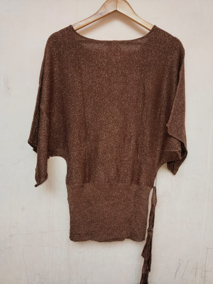 Glam Look: APT 9 Dolman Sleeve Sparkle/Shimmer Top L-28