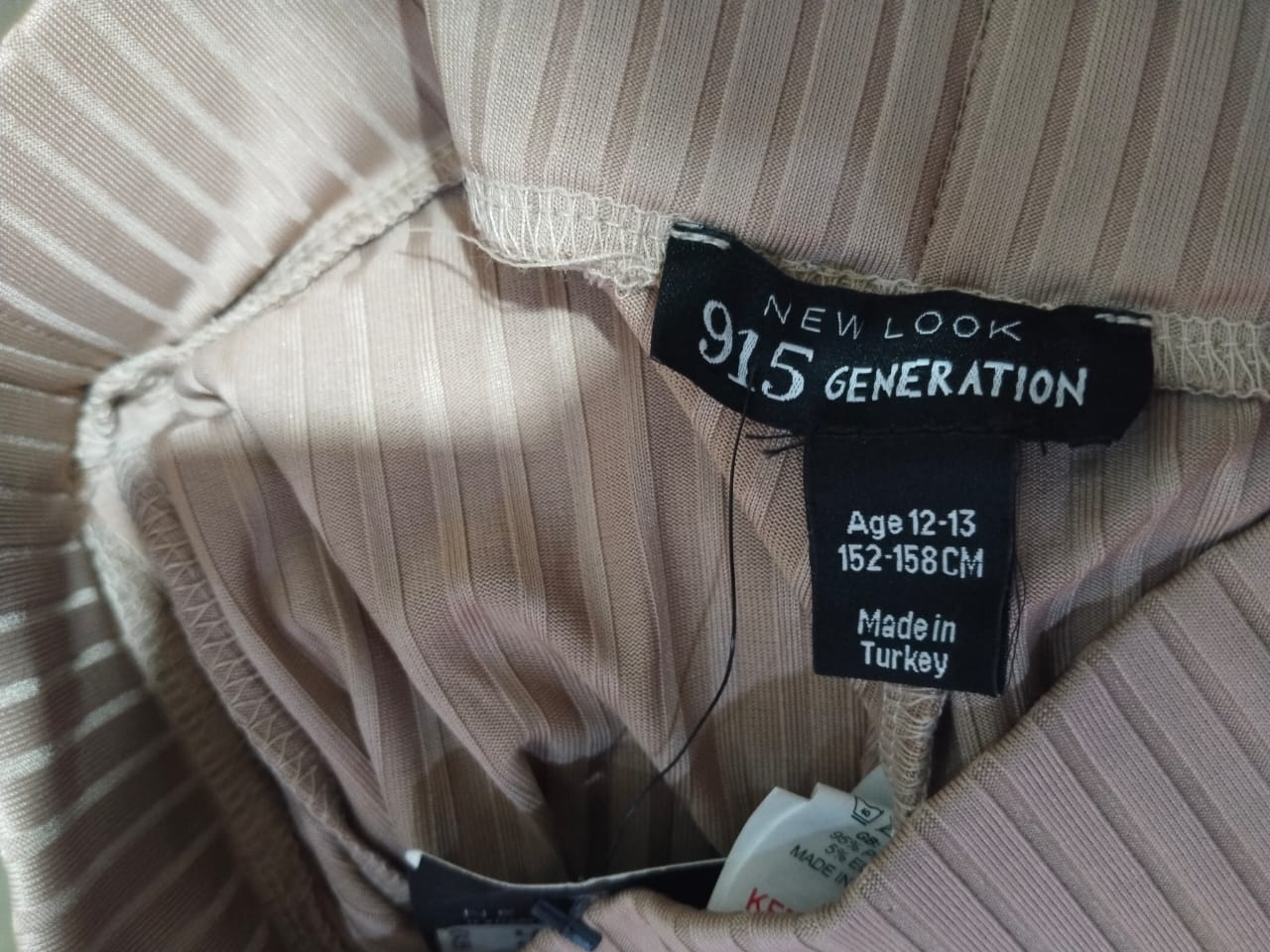 Mink Ribbed Flared Trousers | New Look W-24/ L-39