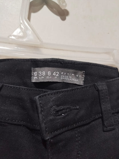 Women's Denim Co. Solid Black Slim-Fit Jeans W-28 / L-39