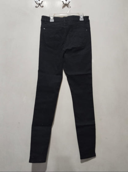 Women's Denim Co. Solid Black Slim-Fit Jeans W-28 / L-39
