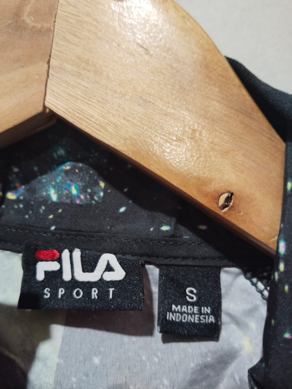 Fila Women's Galaxy Print Full-Zip Drawstring Waist Windbreaker Jacket W-20 / L-25