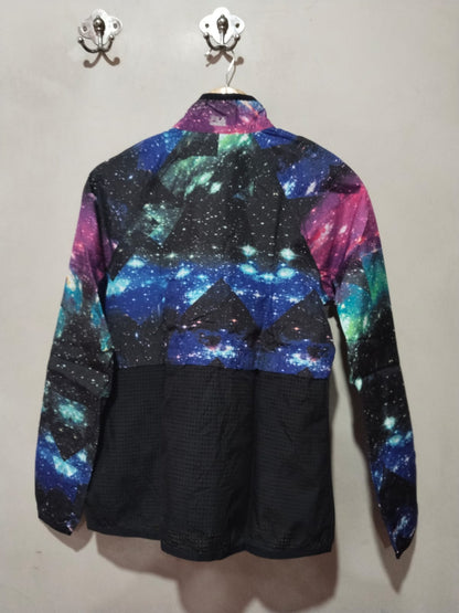 Fila Women's Galaxy Print Full-Zip Drawstring Waist Windbreaker Jacket W-20 / L-25