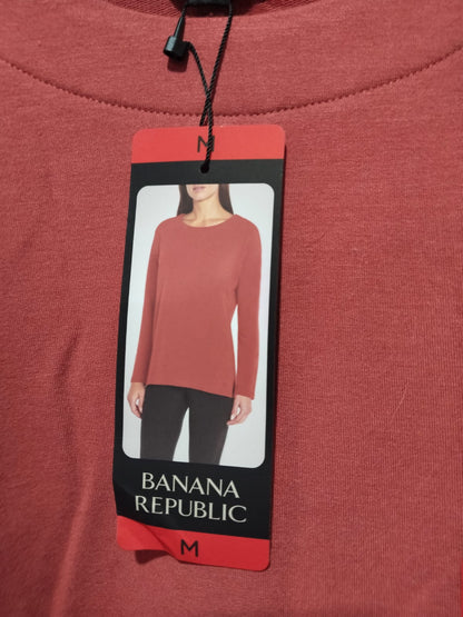 Banana Republic Shirt Adult Medium  Long Sleeve Pullover Womens W-21 / L-28