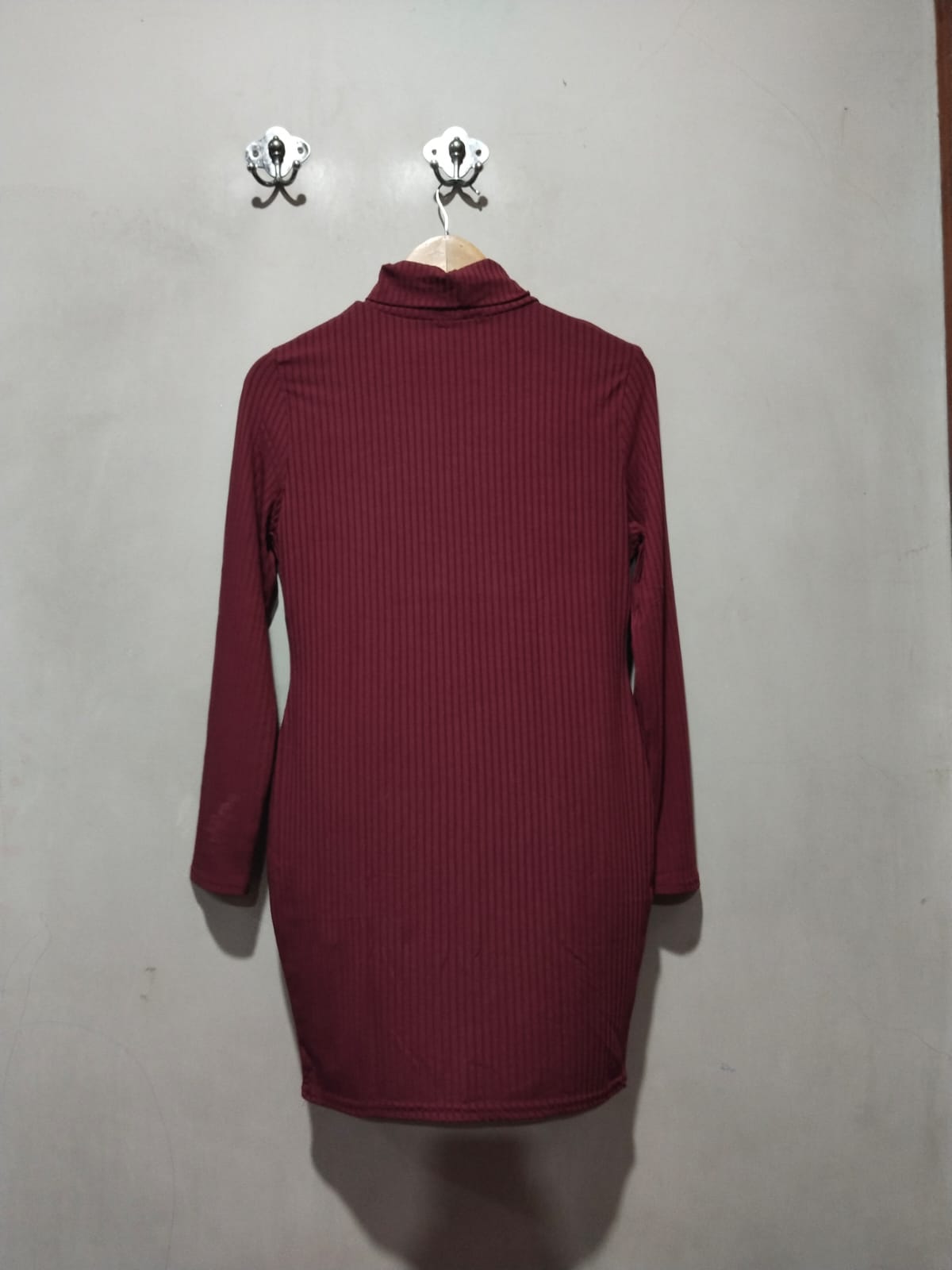 SAW IT FIRST Women's High Neck Sleeve Bodycon Sweater Dress W-17 / L-32