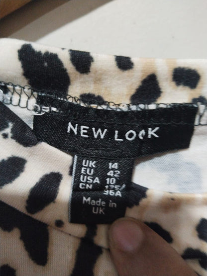 NEW LOOK Leopard Print Long Sleeve  Crew Neck Sweat Shirt W-16.5 / L-23