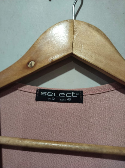 Select Women Long Knitted Pink Cardigan Coat W-19 / L-40