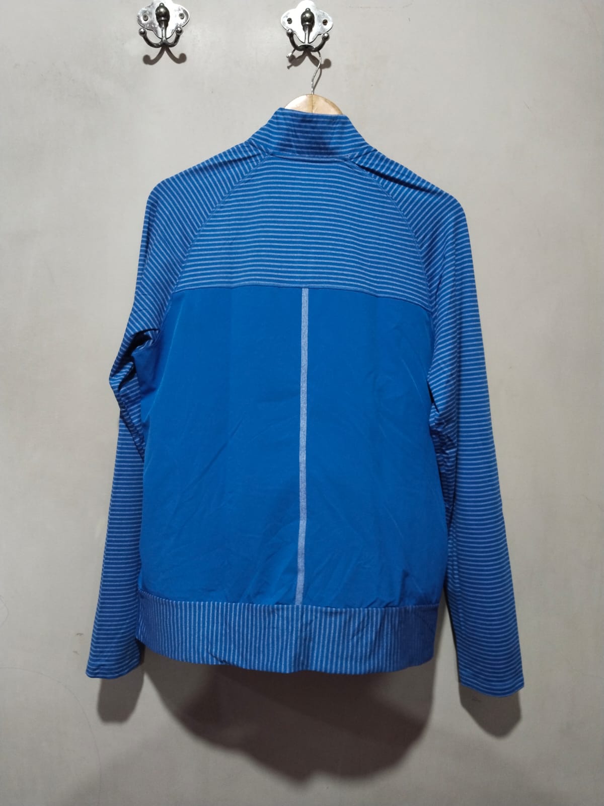 Adidas Sweater Womens  Blue Athletic Outdoors Quarter Zip Ladies W-21 / L-26