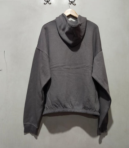 PRETTYLITTLETHING Logo Charcoal Grey Oversized Fit Hoodie W-30 / L-27