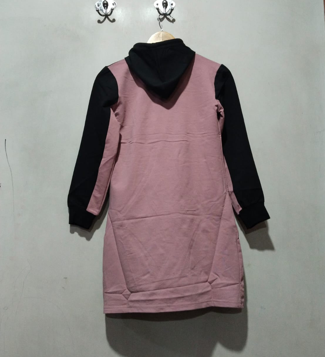 BERMINI Women's  Warm  Pullover Hoodie Dress W-17 / L-31