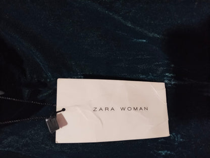 NWT ZARA WOMEN VELVET LOOK JUMPSUIT  W-13 / L-57