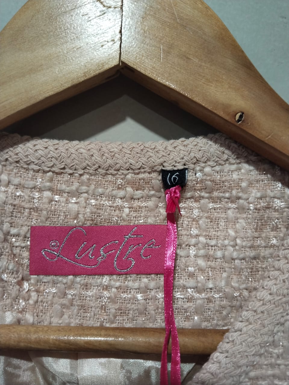 Lustre Beige Mottled Jacket with Bow W-20 /L-18