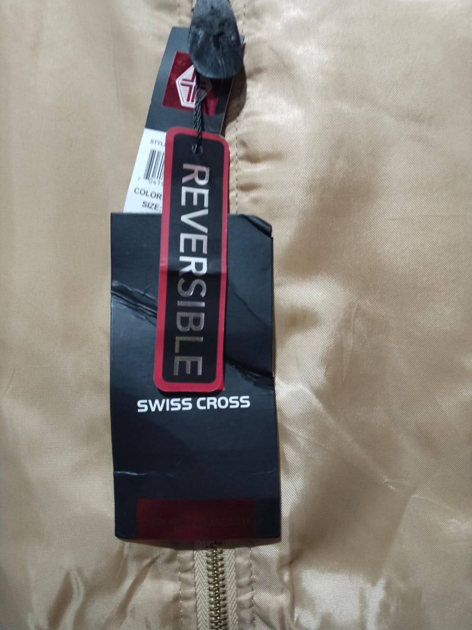 SWIS CROSS Reversible Quilted Jacket – BEIGE W-19 / L-21