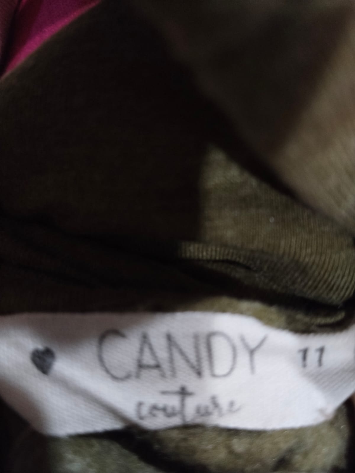 CANDY Drop Shoulder Crop Hoodie: Olive Green W-18.5 / L-14