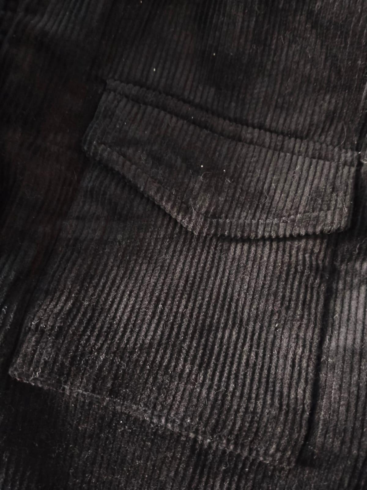 Denim Co. Jacket Black Cordray With Teddy Fur Collar W-19 /L-23