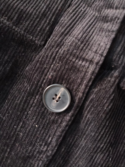 Denim Co. Jacket Black Cordray With Teddy Fur Collar W-19 /L-23