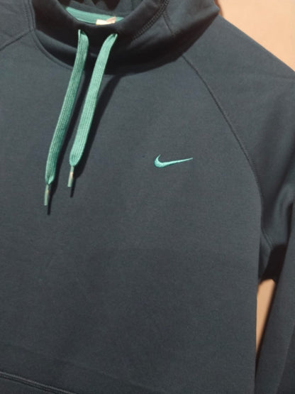 Nike Therma-Fit Hoodie Womens Size Small Blue Teal Active Pullover W-19.5 / L-26