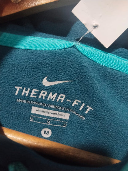 Nike Therma-Fit Hoodie Womens Size Small Blue Teal Active Pullover W-19.5 / L-26
