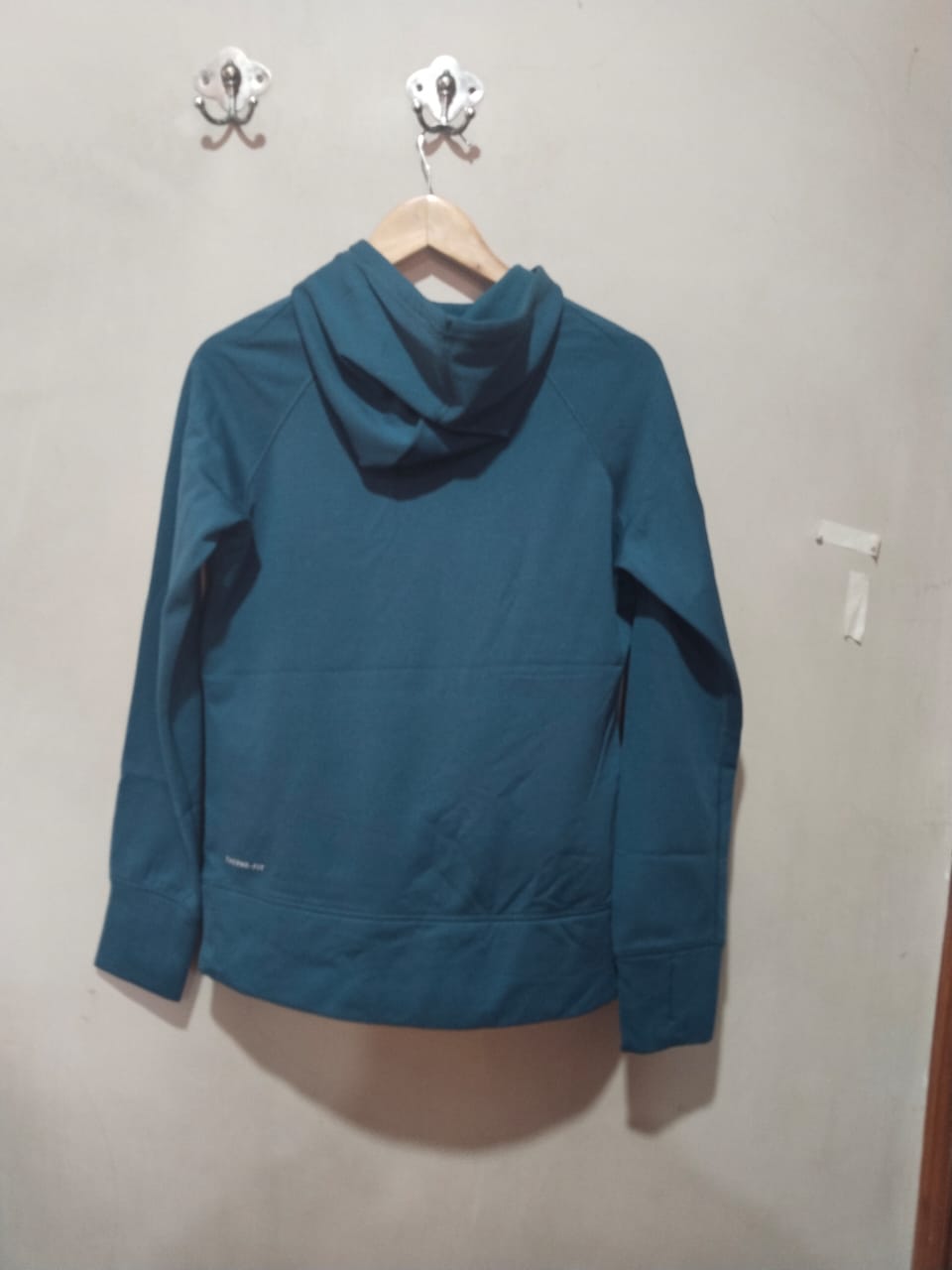 Nike Therma-Fit Hoodie Womens Size Small Blue Teal Active Pullover W-19.5 / L-26