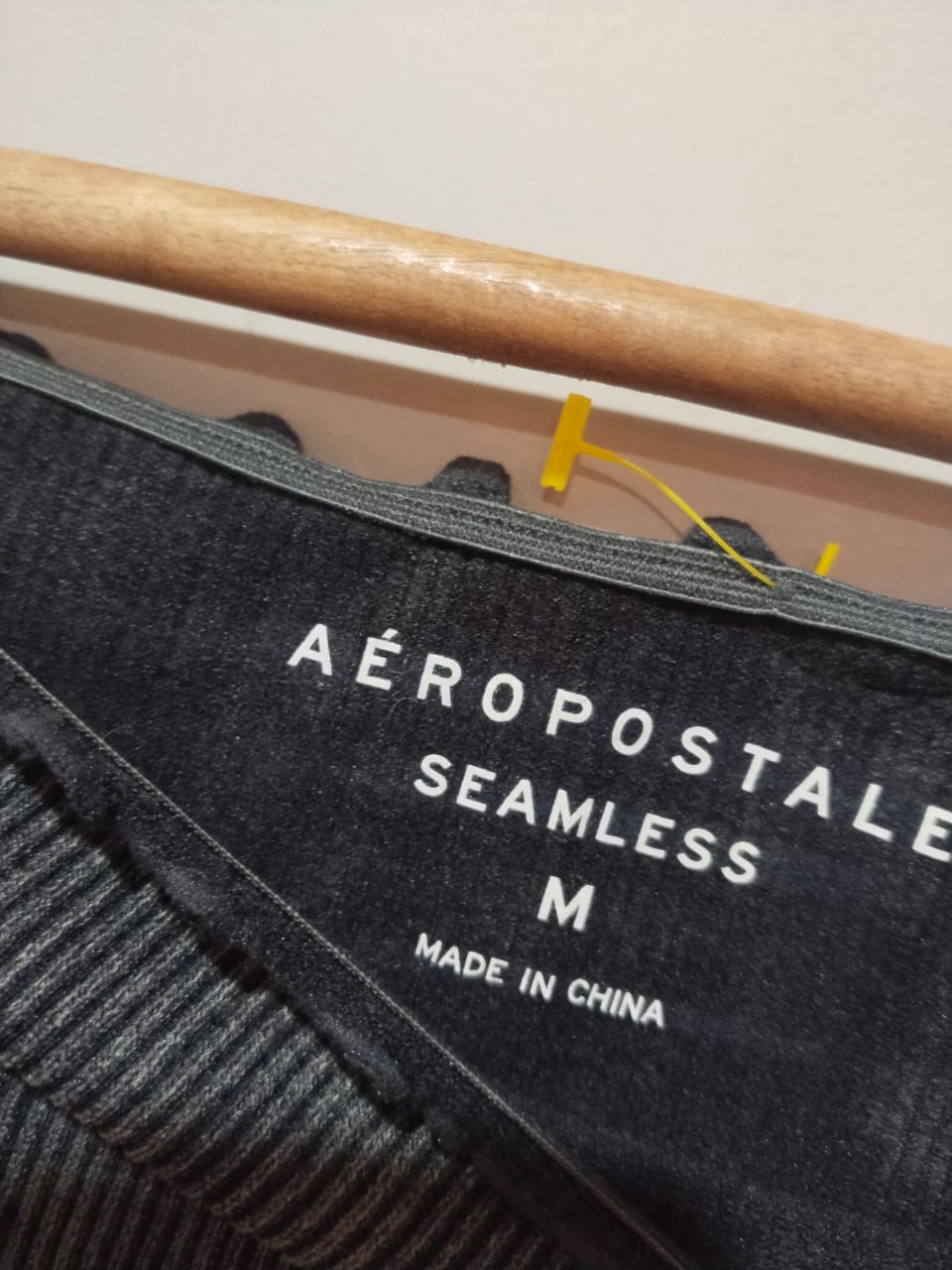 AEROPOSTALE Long Sleeve Seamless Acid Wash Off-The-Shoulder Crop TOP W-13 /L-13