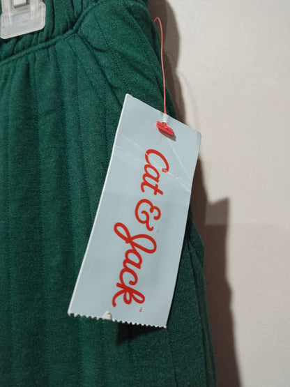 Girls' Cozy Waffle Jogger Pants - Cat & Jack Green W-30 /L-38