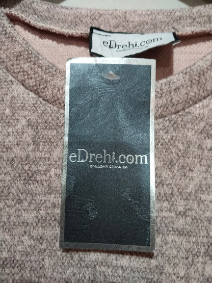 EDREHI Puff Sleeve Sweatshirt Dress