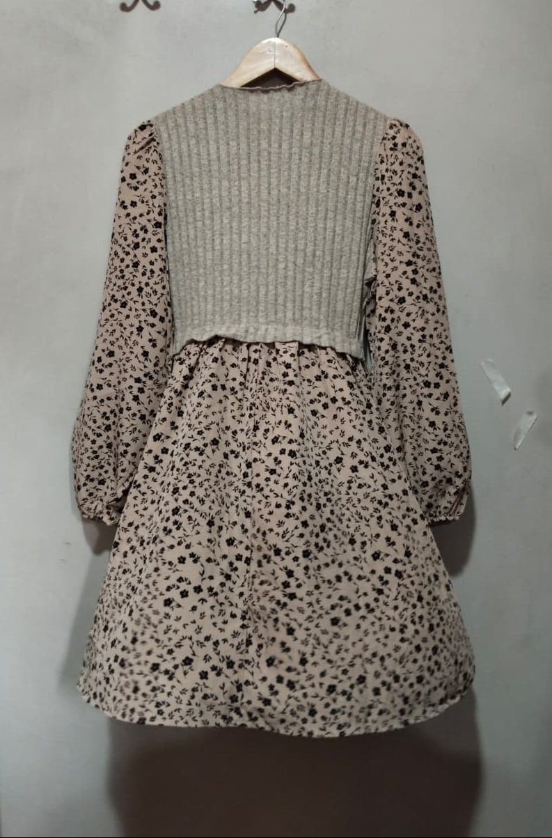 SHEIN Frenchy Plus Size Women Elegant Floral Lantern Sleeve Dress