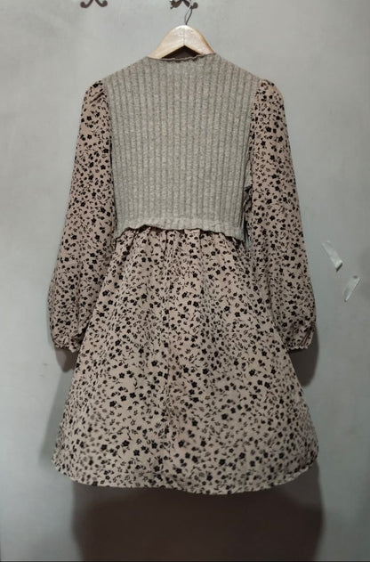 SHEIN Frenchy Plus Size Women Elegant Floral Lantern Sleeve Dress