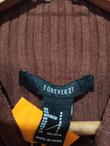 Forever 21 Women's Ribbed  Midi Dress