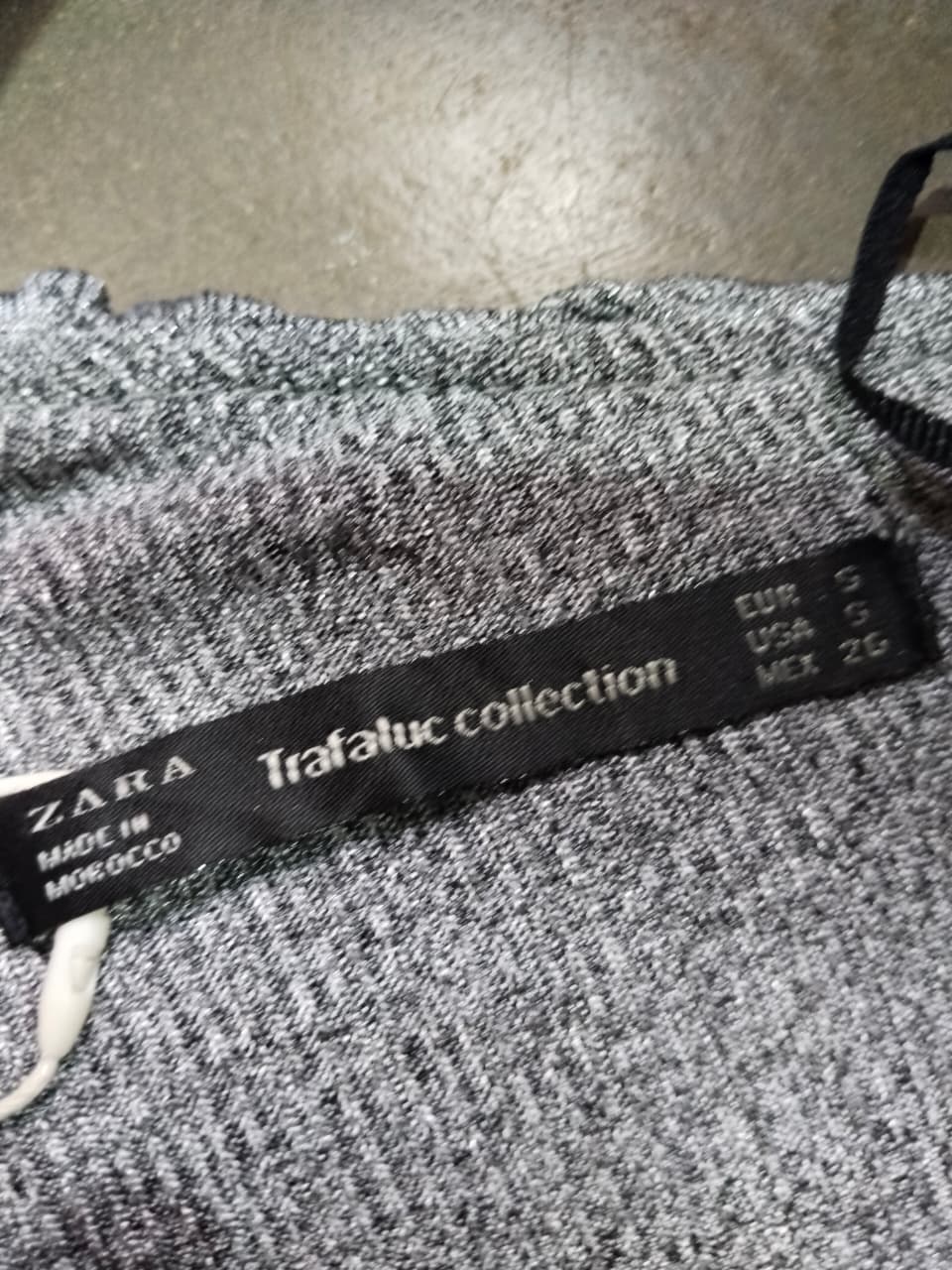 ZARA SILVER SHINY ASYMMETRIC NECKLINE SINGLE STRAP TOP