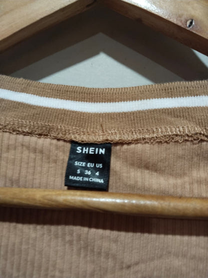 SHEIN EZwear Ribbed Contrast Trim Striped Sports Women's T-shirts