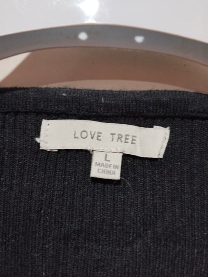 Love Tree | Black Crop Top