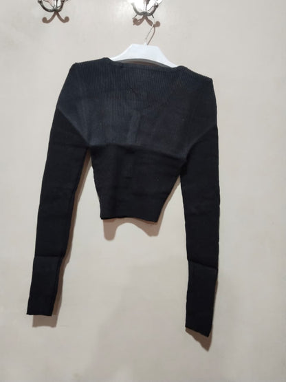 Love Tree | Black Crop Top