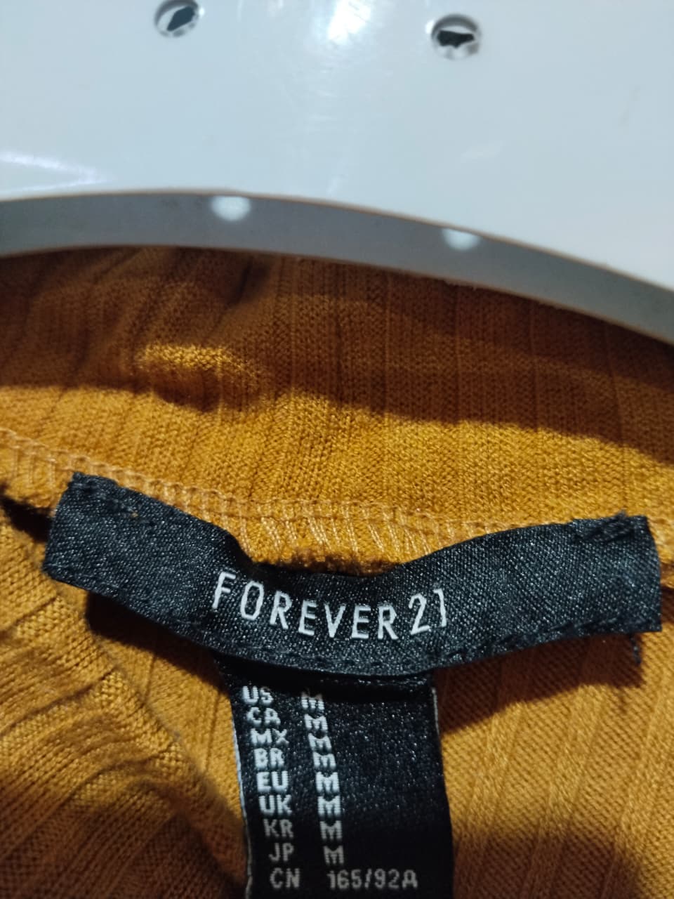 Forever 21 Mustard Yellow Cropped Knit Sweater