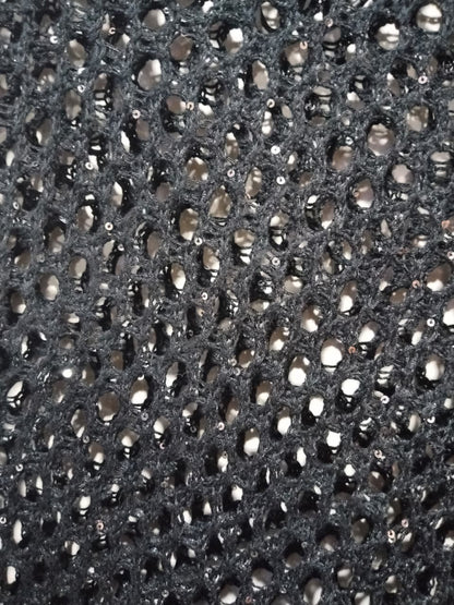 ZARA. Black Die-Cut Ts Sweater