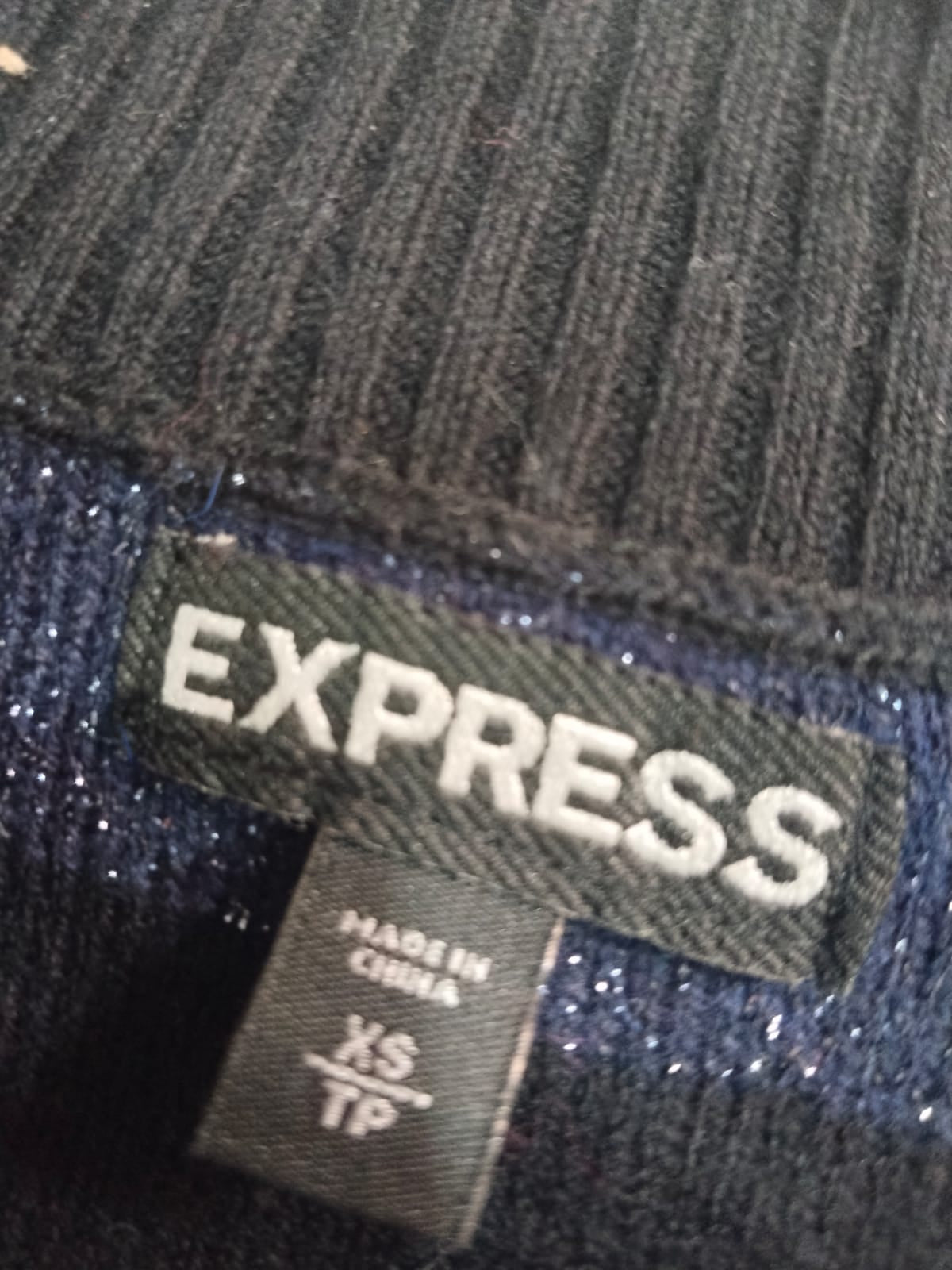 Express Striped V-Neck Sweater