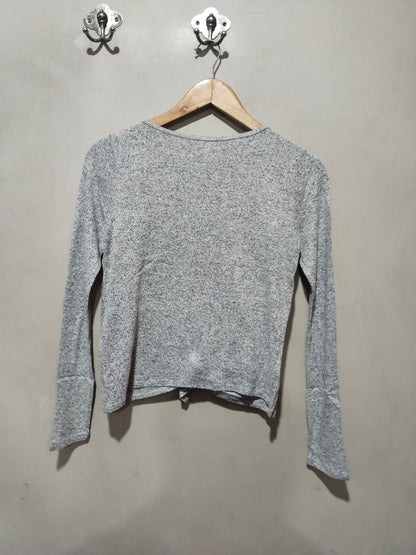 ABERCROMBIE Gray LONG SLEEVE TOP