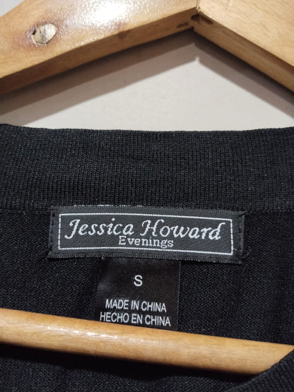 Jessica Howard Black Cropped Bolero Sweater