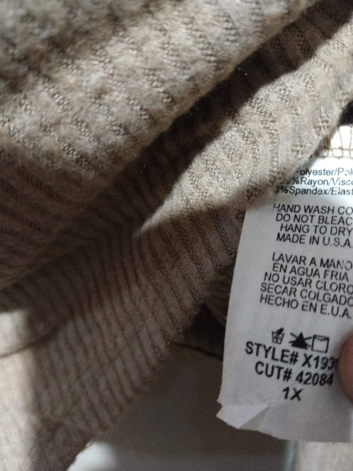 PEACHY SUNSET Women's Cutout Long Sleeve Knitted Ribbed Pullover