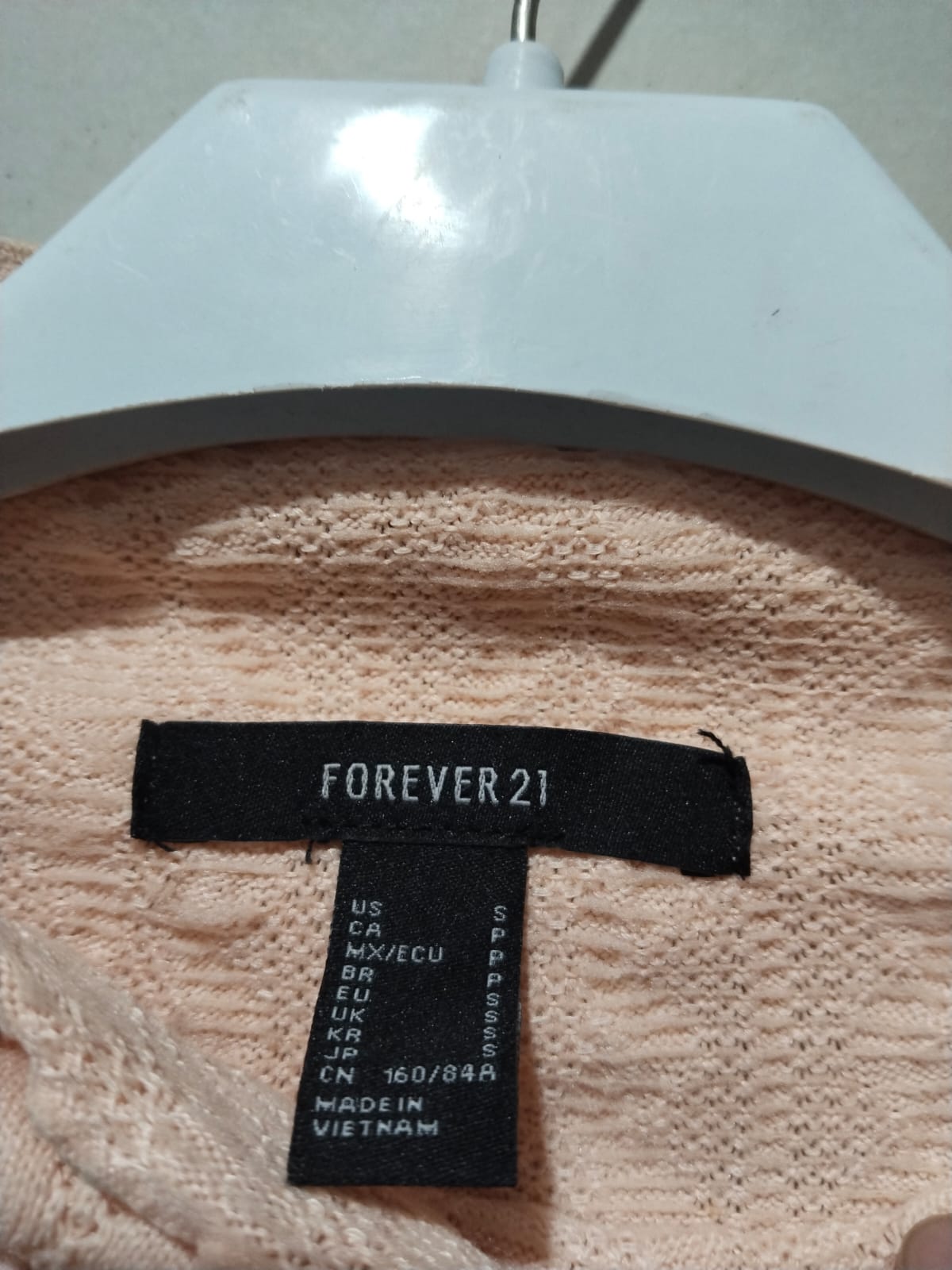 FOREVER21 Pink Ribbed Cropped t-Shirt With Frill