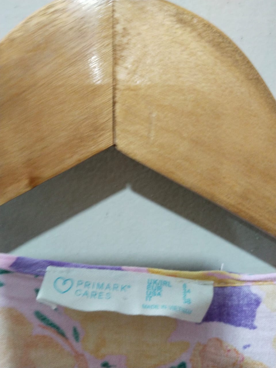 PRIMARK PINK PURPLE YELLOW FLORAL BUTTONED SHORT SLEEVE A LINE DRESS