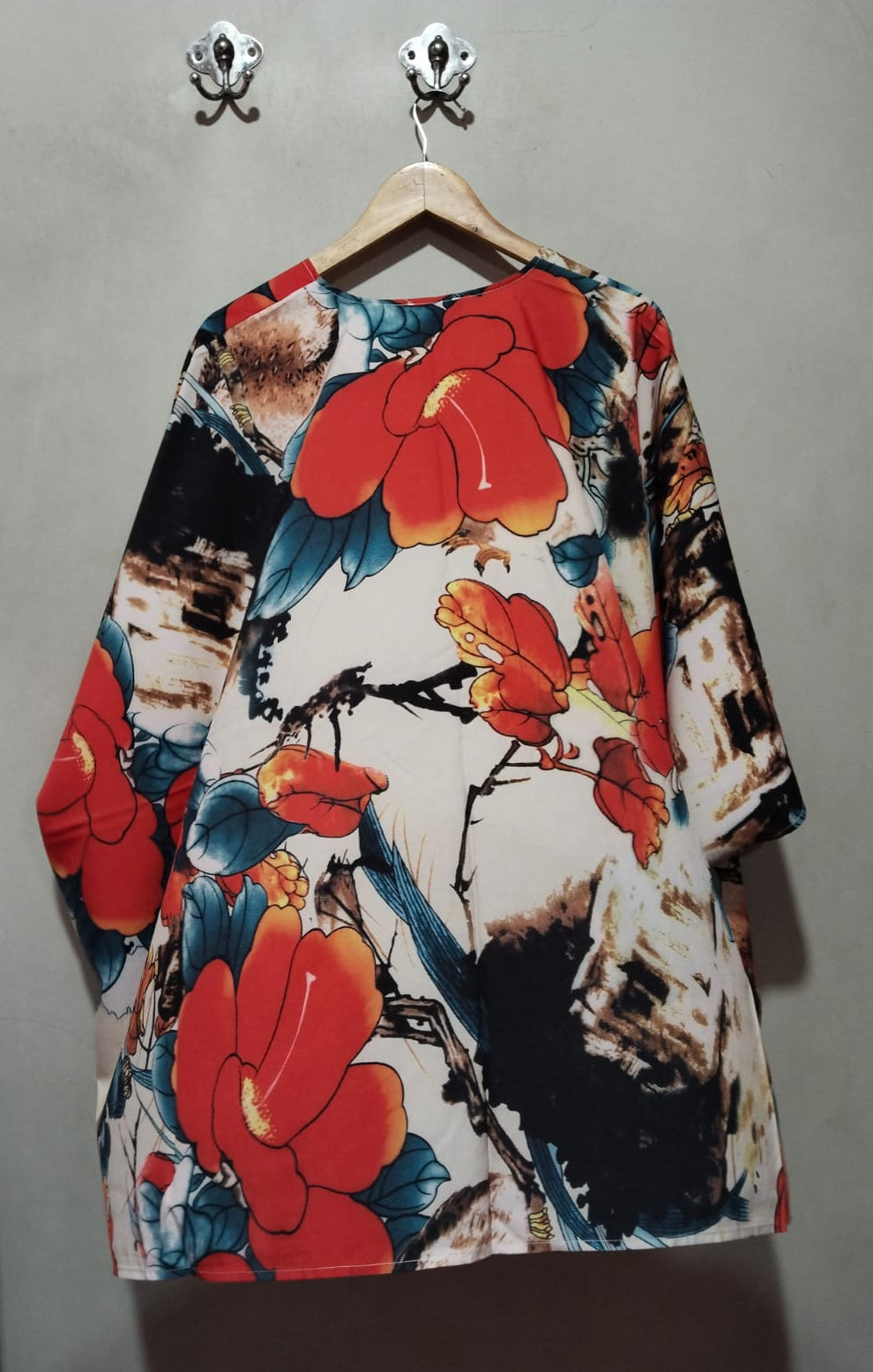 SHEIN Womens Kimono Cover Ups for Beach Floral Short Sleeve Loose Summer Cardigan