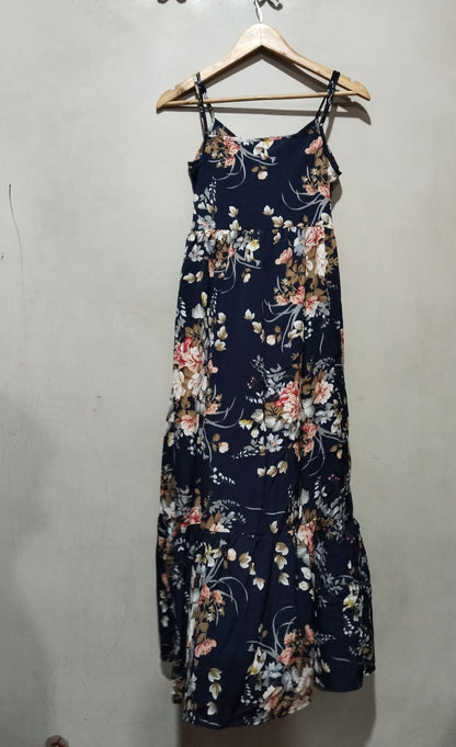 SHEIN VCAY Cold Shoulder Flounce Foldover Floral Dress