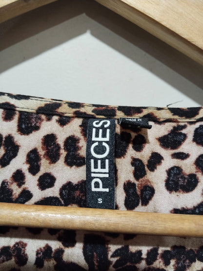 PIECES Leopard Print Short-Sleeve Dress