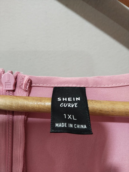 SHEIN LUNE Plus Contrast Lace Butterfly Sleeve Jumpsuit